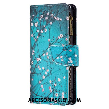 Etui Folio Xiaomi Redmi Note 13 Pro 4g Portfel W Gałązki Kwiatowe Z Paskiem