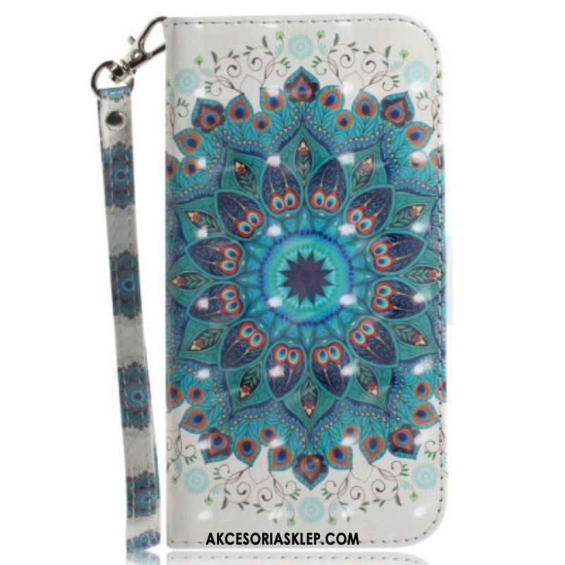 Etui Folio do Honor Magic 5 Lite z Łańcuch Paskowata Mandala