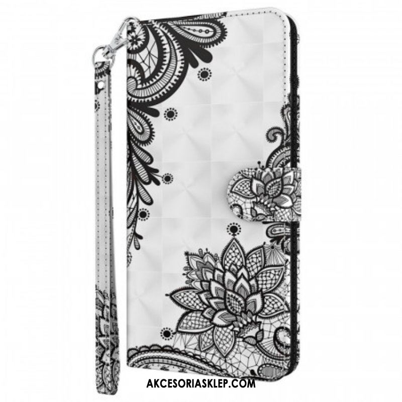 Etui Folio do Moto G71 5G Szykowna Koronka