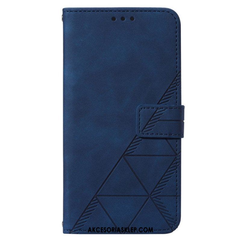 Etui Folio do OnePlus Nord 2T 5G Trójkąty Ze Smyczą