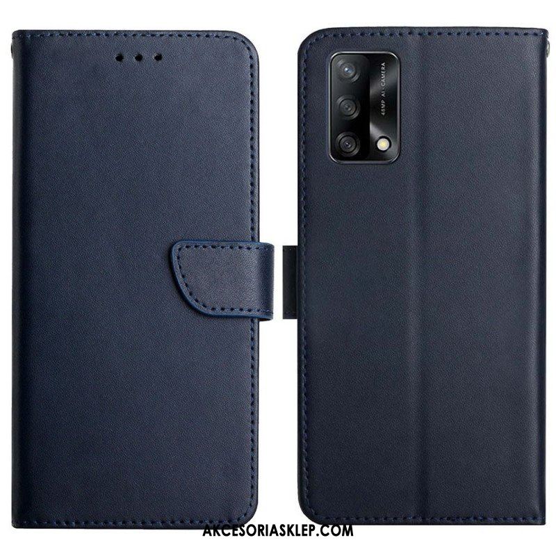 Etui Folio do Oppo A74 4G Prawdziwa Skóra Nappa