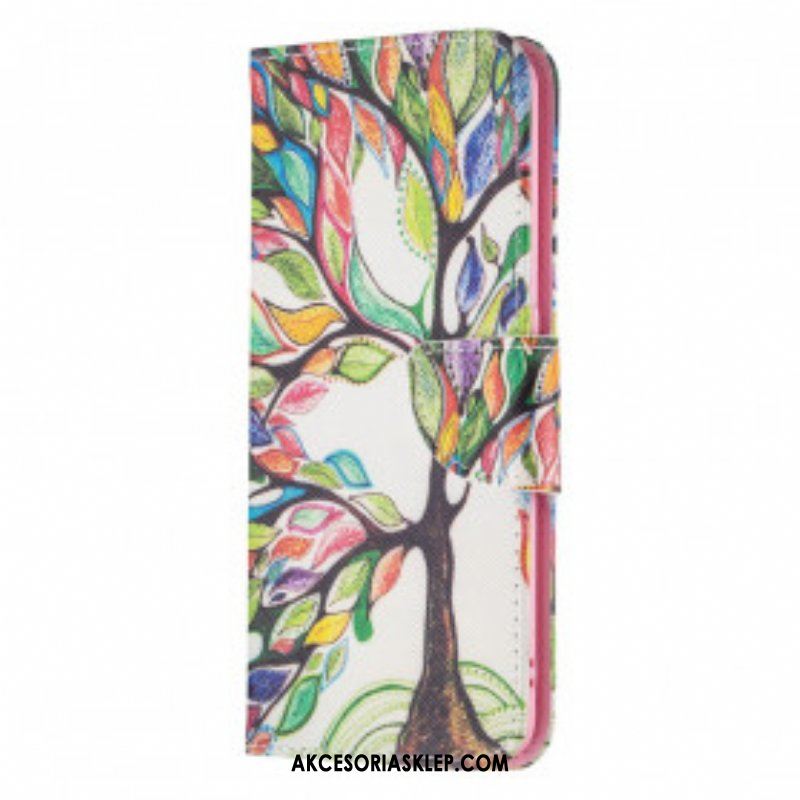 Etui Folio do Oppo A94 5G Kolorowe Drzewo