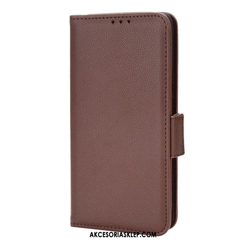 Etui Folio do Oppo Find X5 Pro Tradycyjny Styl Skóry Liczi