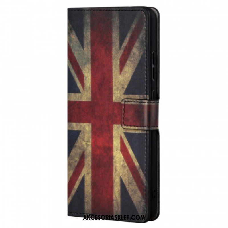 Etui Folio do Poco M4 Pro 5G Flaga Anglii