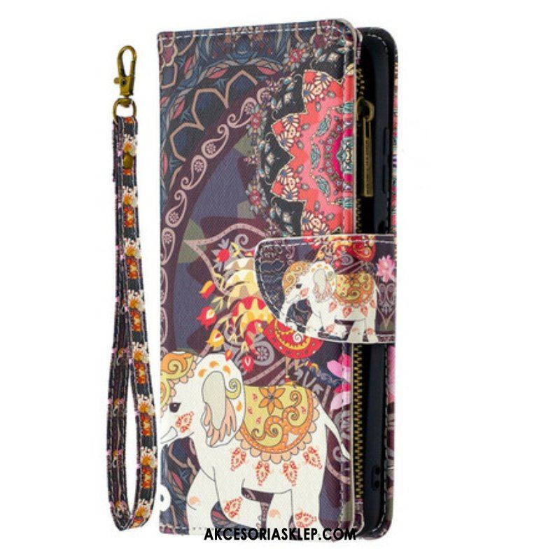 Etui Folio do Poco X3 / X3 Pro / X3 NFC Zapinana Na Zamek Kieszeń Słonia