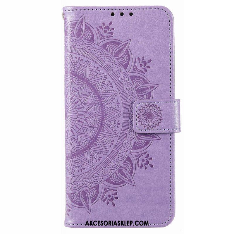 Etui Folio do Poco X4 Pro 5G Mandala Sun Ze Smyczą