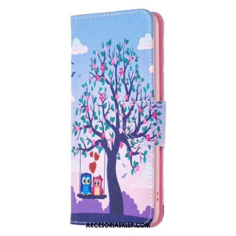 Etui Folio do Poco X5 5G Sowy Na Huśtawce