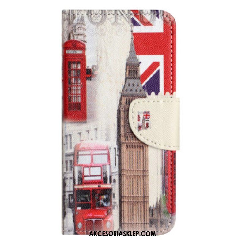 Etui Folio do Poco X5 5G Życie W Londynie