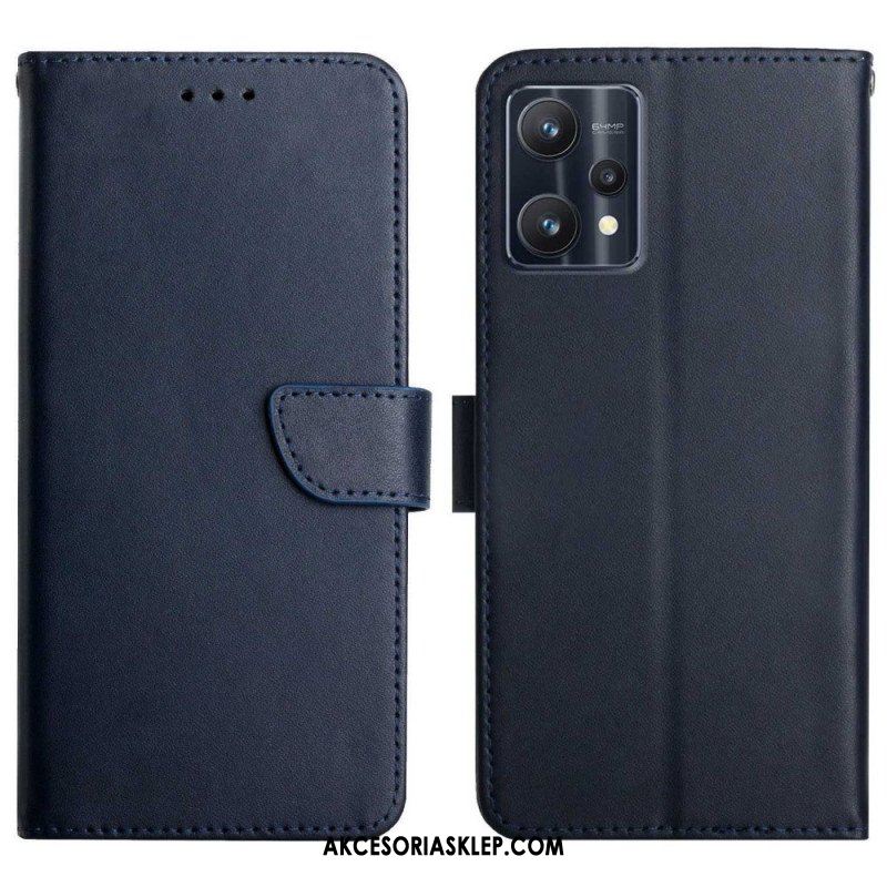 Etui Folio do Realme 9 Prawdziwa Skóra Nappa