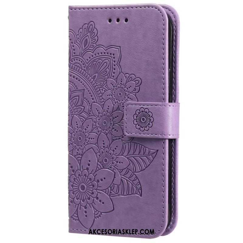 Etui Folio do Samsung Galaxy A13 5G / A04s Kwiatowa Mandala