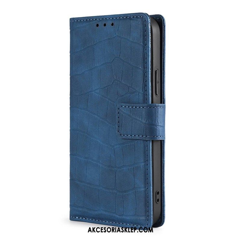 Etui Folio do Samsung Galaxy A13 Efekt Skóry Krokodyla