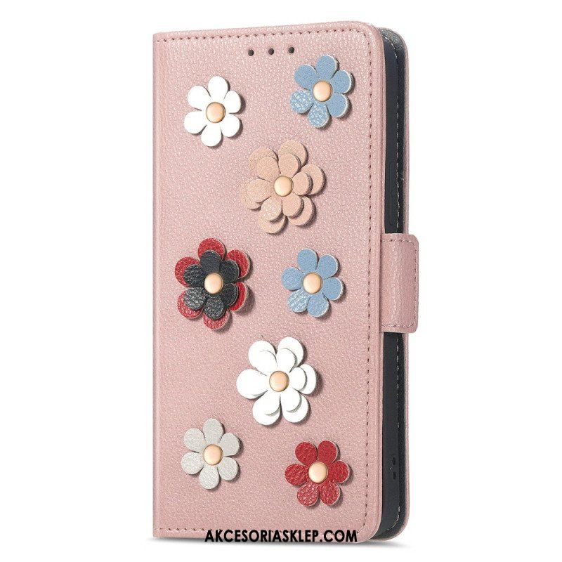 Etui Folio do Samsung Galaxy A14 / A14 5G Dekoracyjne Kwiaty