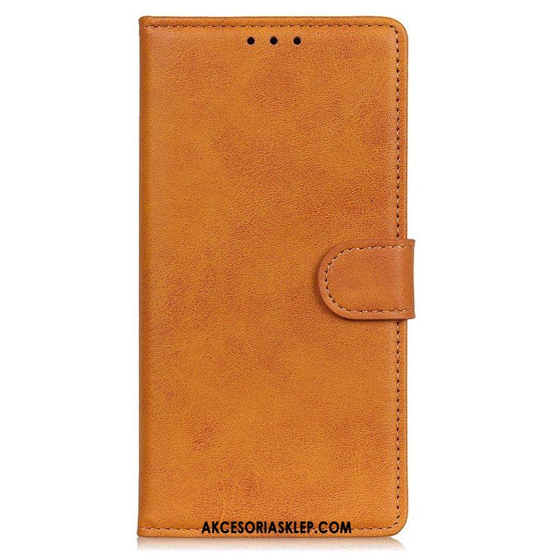 Etui Folio do Samsung Galaxy A14 / A14 5G Matowa Sztuczna Skóra