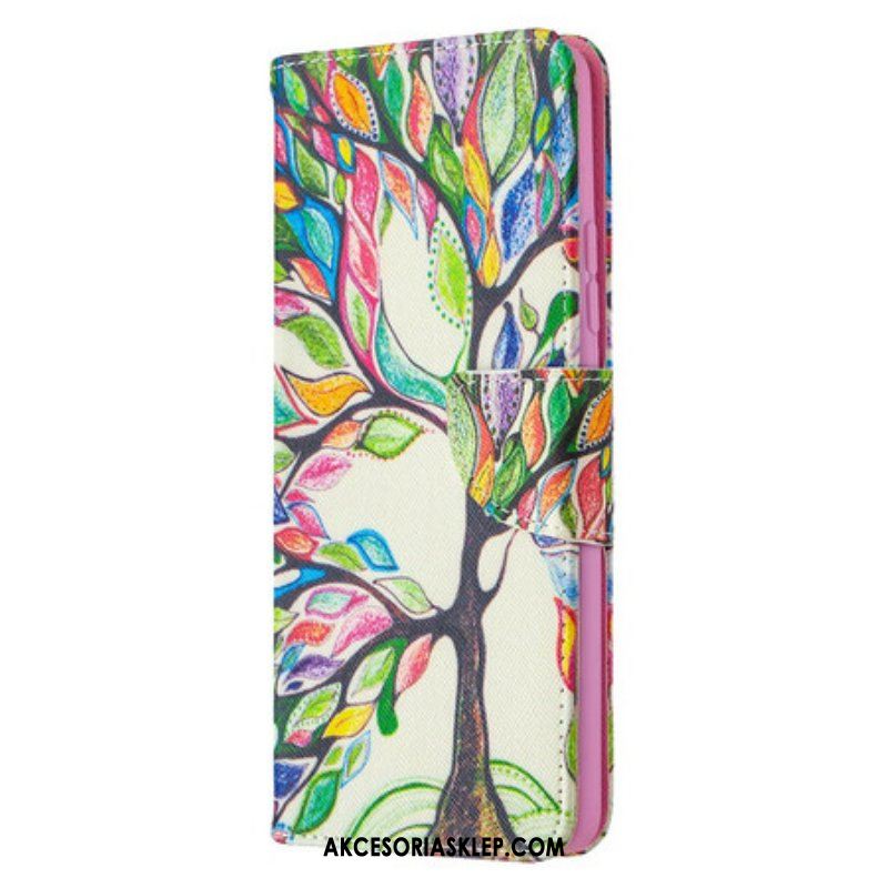 Etui Folio do Samsung Galaxy A42 5G Kolorowe Drzewo
