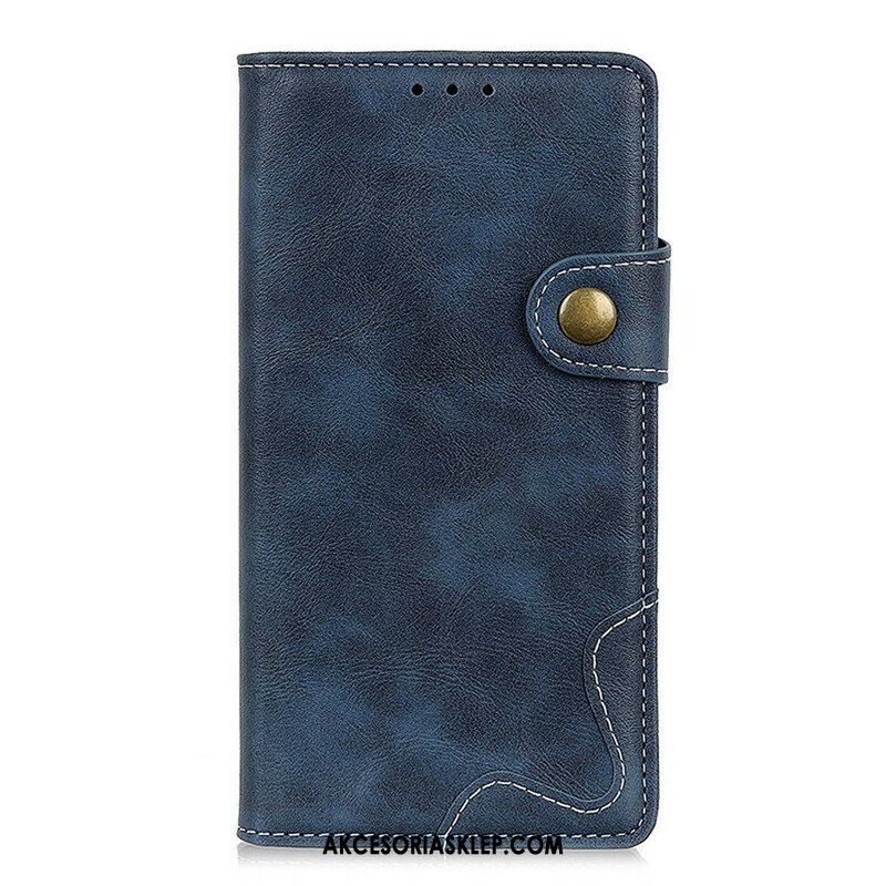 Etui Folio do Samsung Galaxy A52 4G / A52 5G / A52s 5G Artystyczny Guzik I Szwy