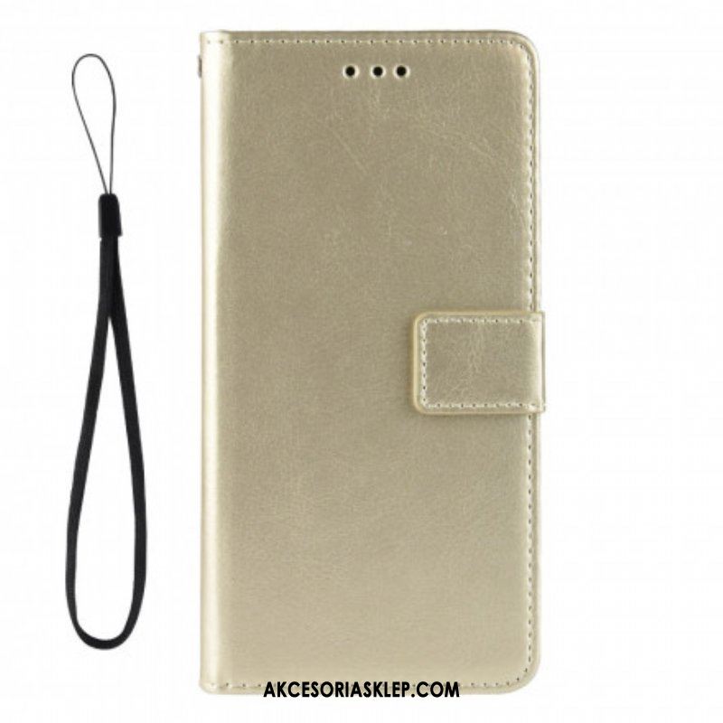 Etui Folio do Samsung Galaxy A52 4G / A52 5G / A52s 5G Błyszcząca Sztuczna Skóra