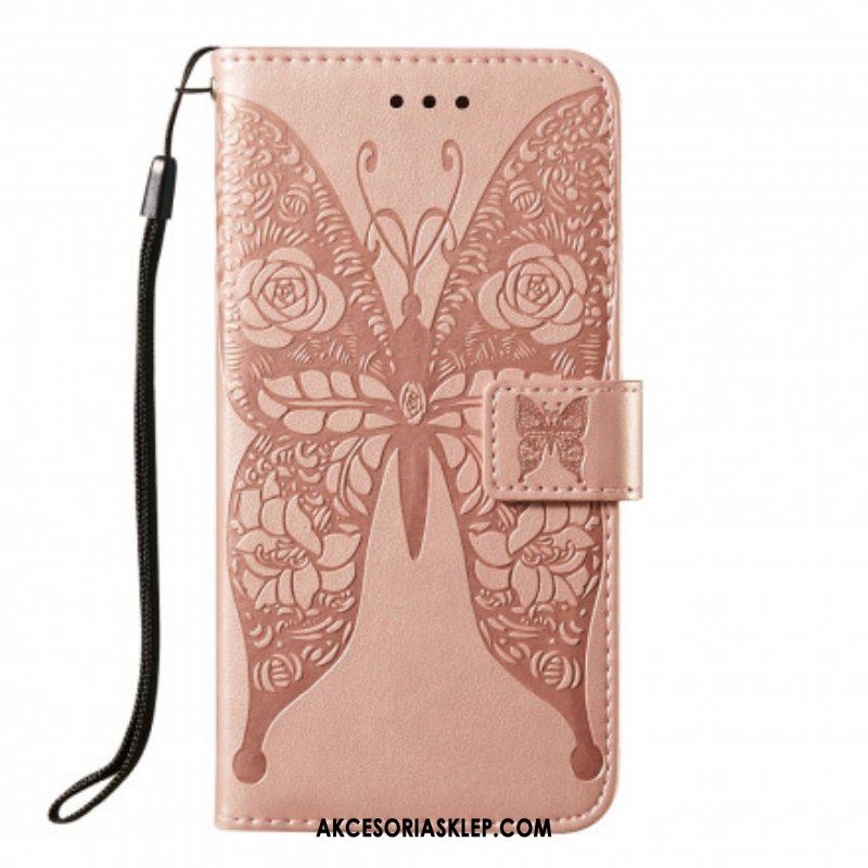 Etui Folio do Samsung Galaxy A52 4G / A52 5G / A52s 5G Motyl Kwiatowy Wzór