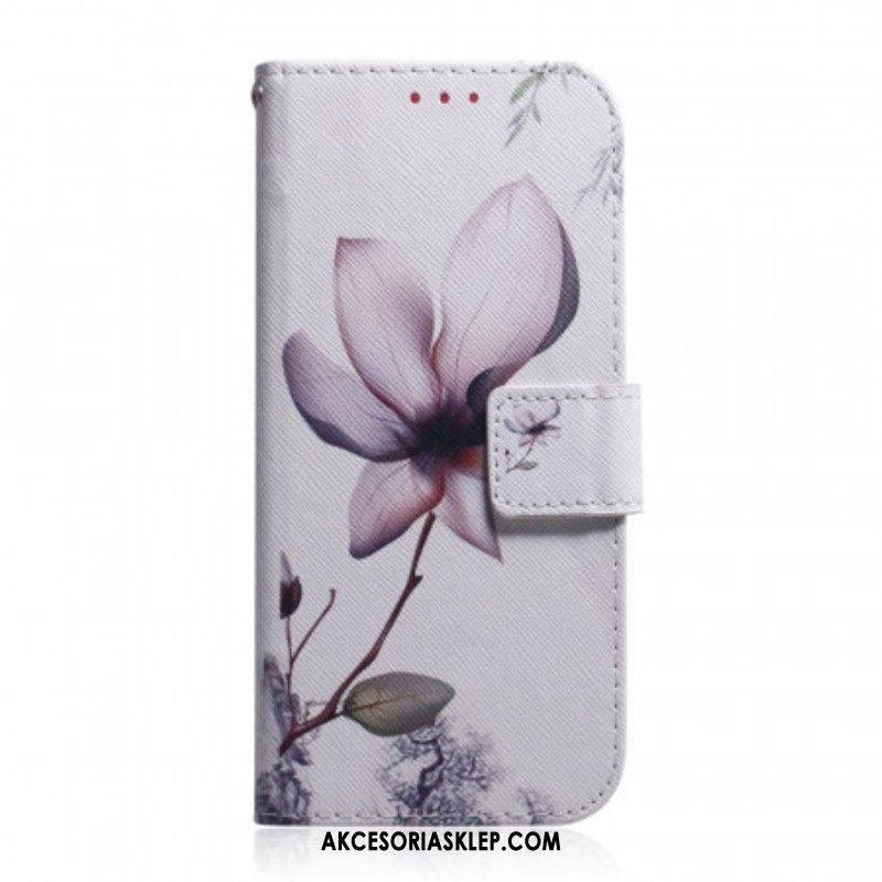 Etui Folio do Samsung Galaxy A53 5G Kwiat Zgaszony Róż