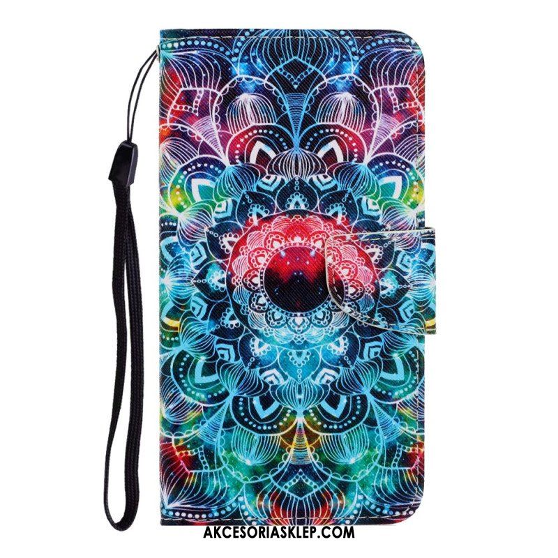 Etui Folio do Samsung Galaxy A54 5G z Łańcuch Paskowata Mandala