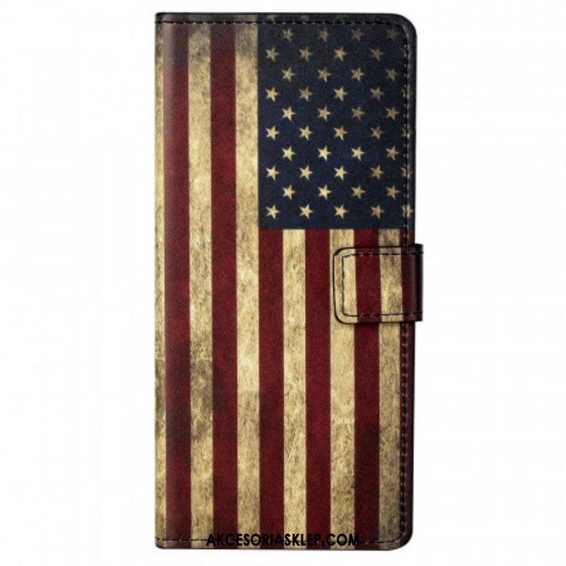 Etui Folio do Samsung Galaxy M23 5G Flaga Ameryki