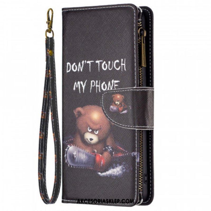 Etui Folio do Samsung Galaxy M23 5G Niedźwiedź Portmonetka I Smycz