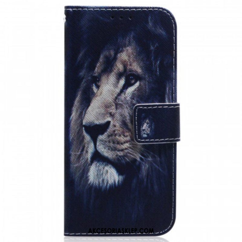 Etui Folio do Samsung Galaxy M53 5G Śniący Lew