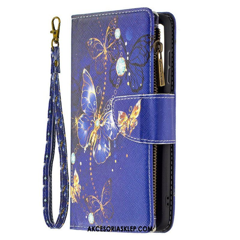 Etui Folio do Samsung Galaxy S21 FE Motyle Butterflies Zip Pouch