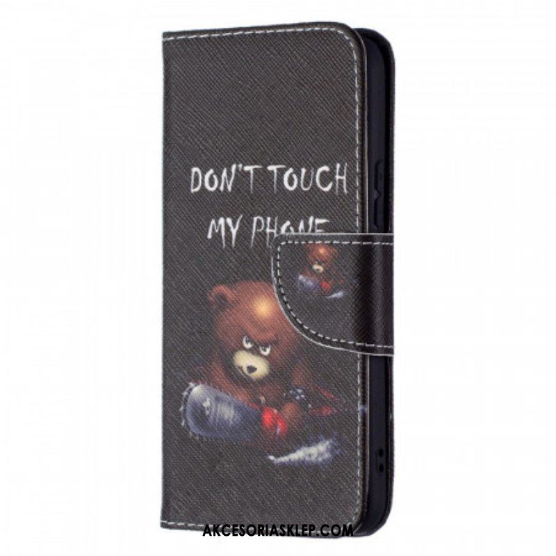 Etui Folio do Samsung Galaxy S22 5G Niebezpieczny Niedźwiedź