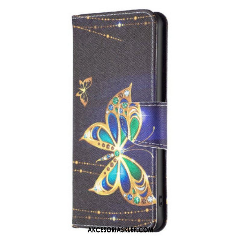 Etui Folio do Samsung Galaxy S23 5G Królewski Motyl