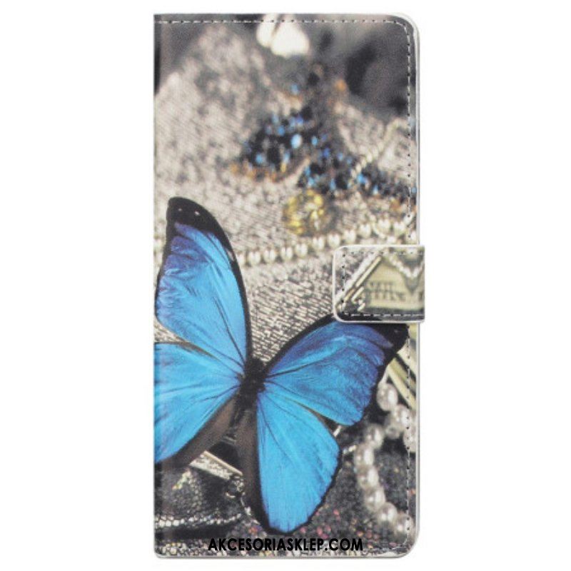 Etui Folio do Samsung Galaxy S23 Plus 5G Niebieski Motyl