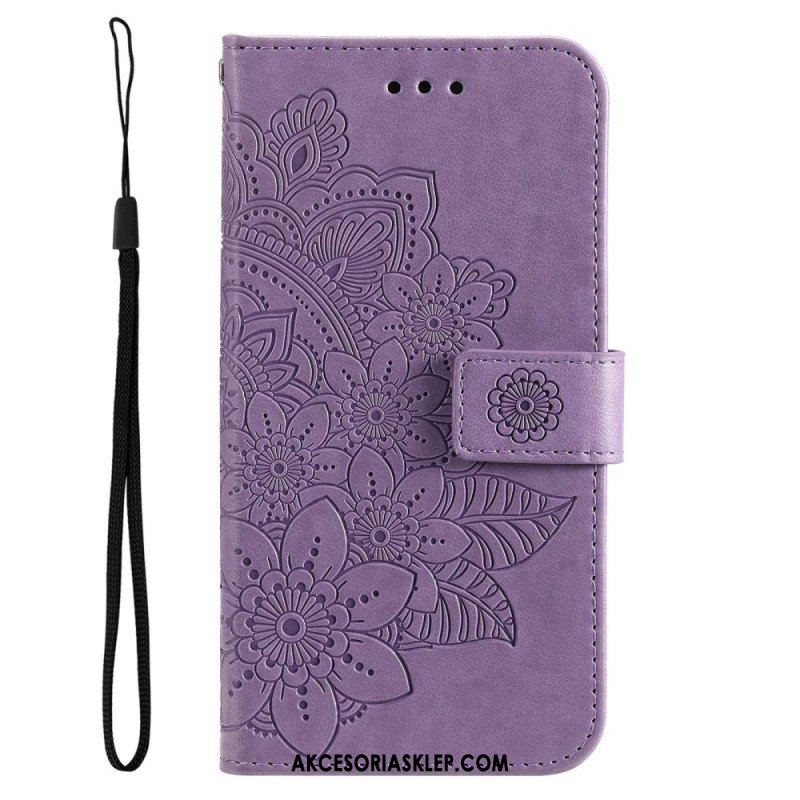 Etui Folio do Samsung Galaxy S23 Plus 5G z Łańcuch Paskowata Mandala