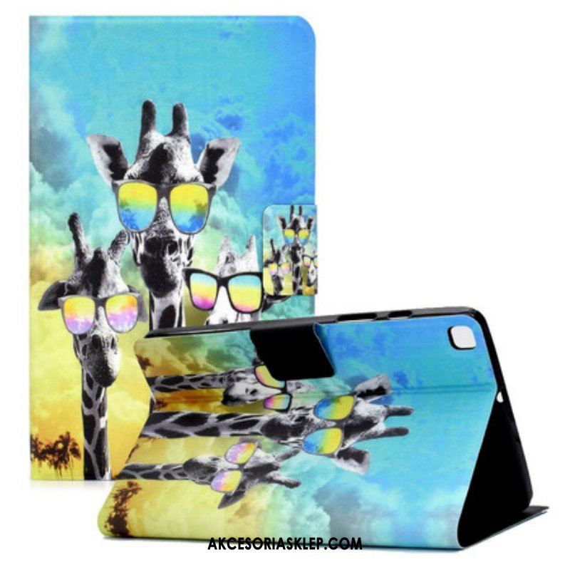 Etui Folio do Samsung Galaxy Tab A7 Lite Funky Żyrafy