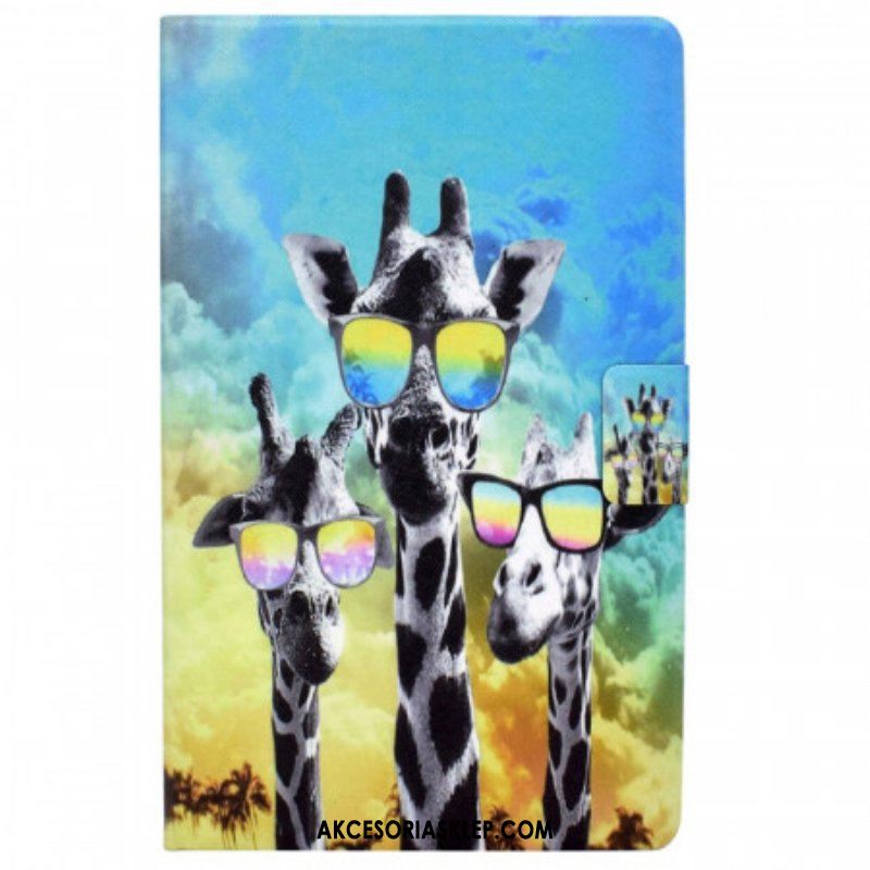 Etui Folio do Samsung Galaxy Tab A8 (2021) Funky Żyrafy