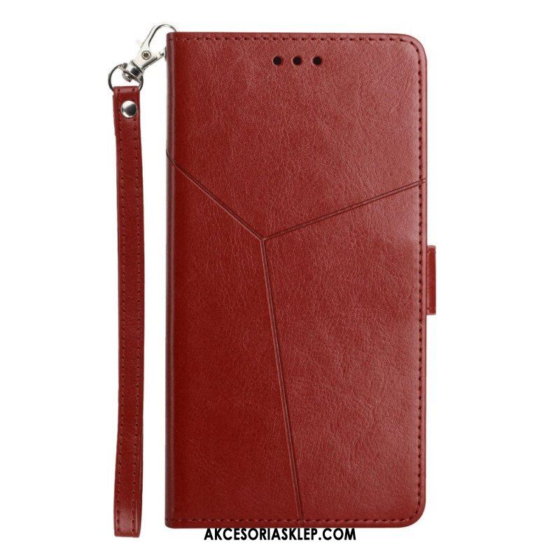 Etui Folio do Sony Xperia 1 IV z Łańcuch Wzór W Paski Y