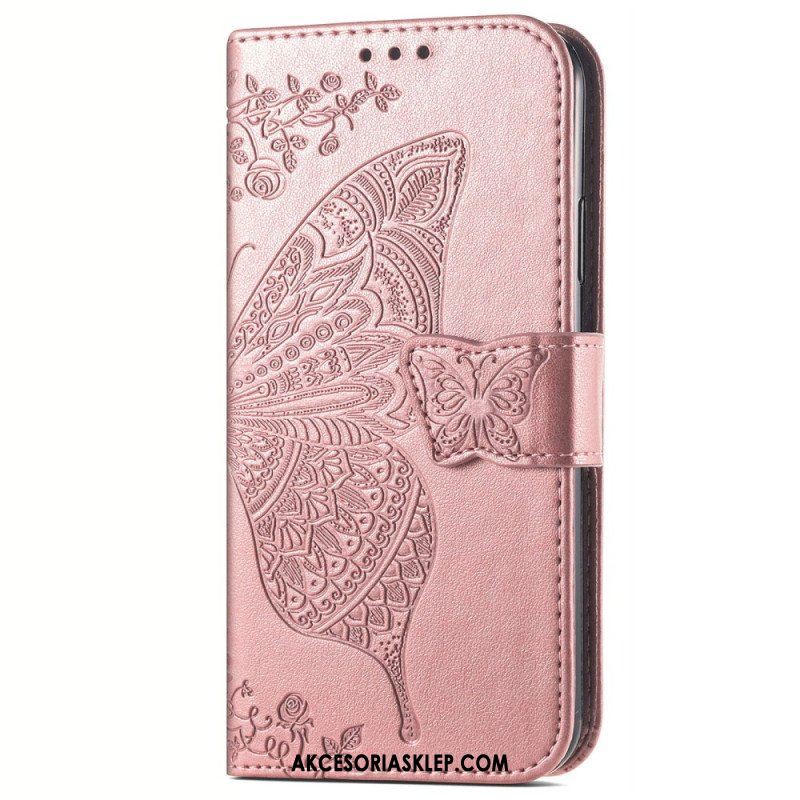 Etui Folio do Vivo Y35 Barokowy Motyl