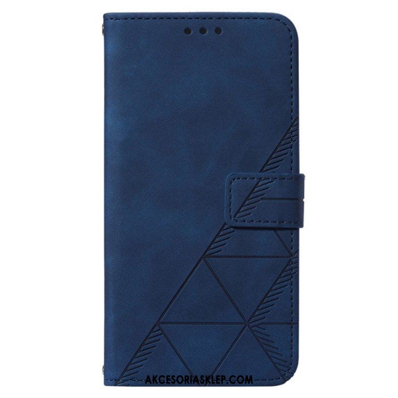 Etui Folio do Xiaomi 12 Lite Trójkąty Ze Smyczą