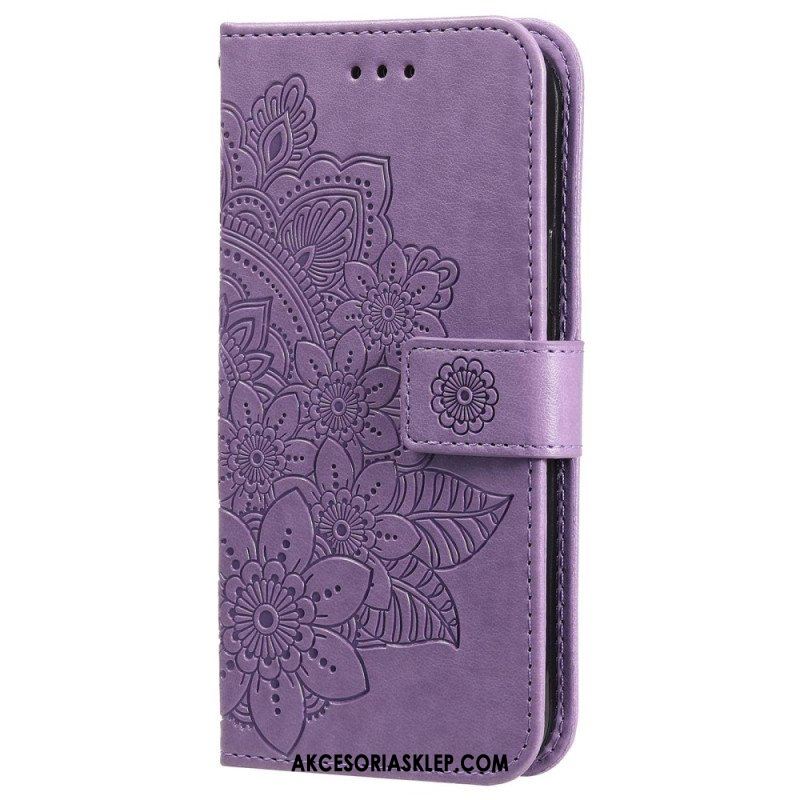 Etui Folio do Xiaomi 12T / 12T Pro z Łańcuch Paskowata Mandala