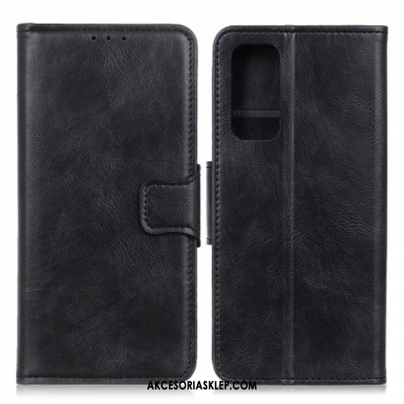 Etui Folio do Xiaomi Redmi Note 10 / 10S Dwustronne Zapięcie Z Efektem Skóry