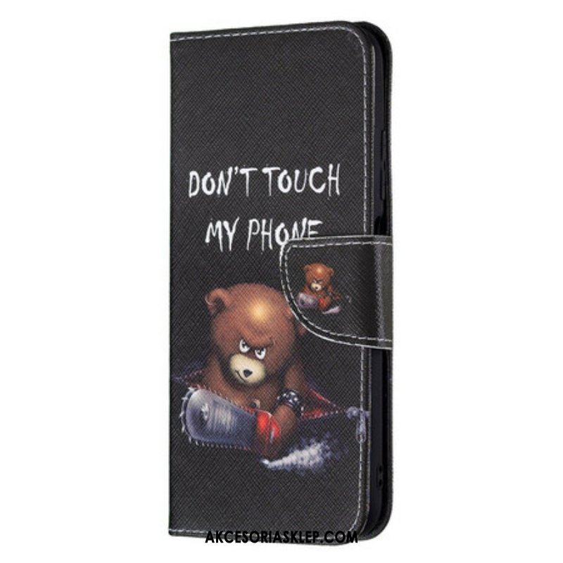 Etui Folio do Xiaomi Redmi Note 10 5G Niebezpieczny Niedźwiedź