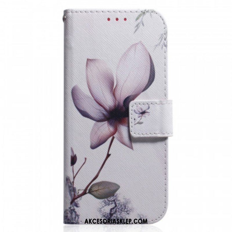 Etui Folio do Xiaomi Redmi Note 11 Pro / 11 Pro 5G Kwiat Zgaszony Róż