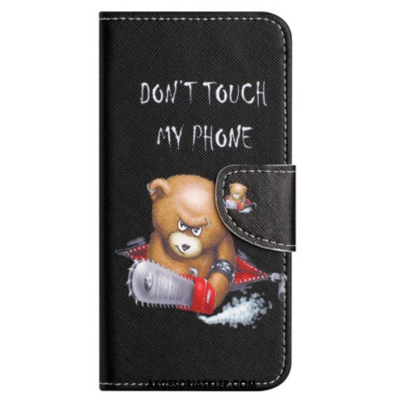 Etui Folio do Xiaomi Redmi Note 12 4G Niebezpieczny Niedźwiedź
