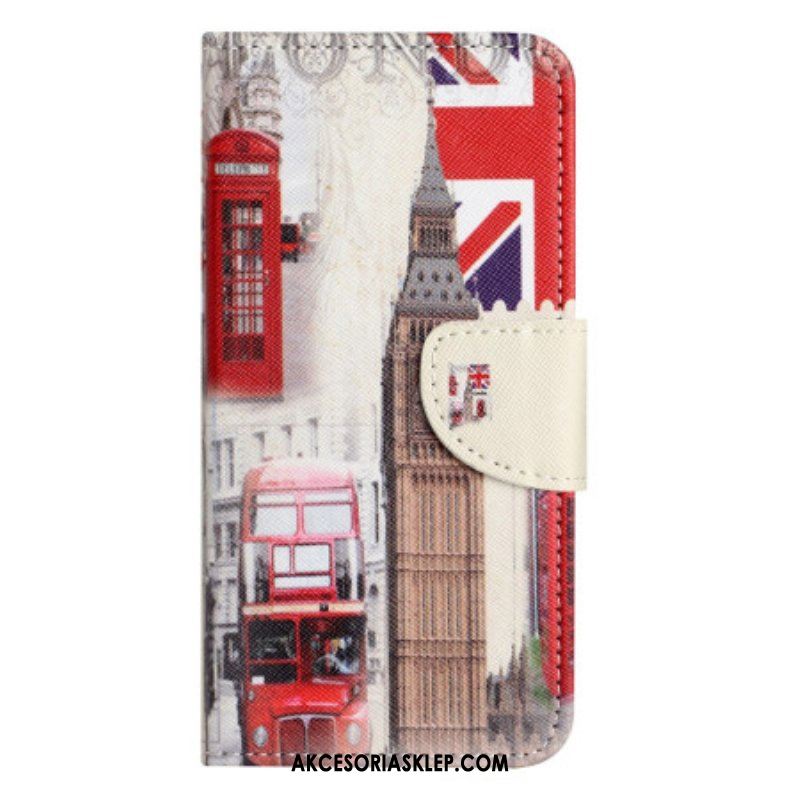 Etui Folio do Xiaomi Redmi Note 12 5G Życie W Londynie