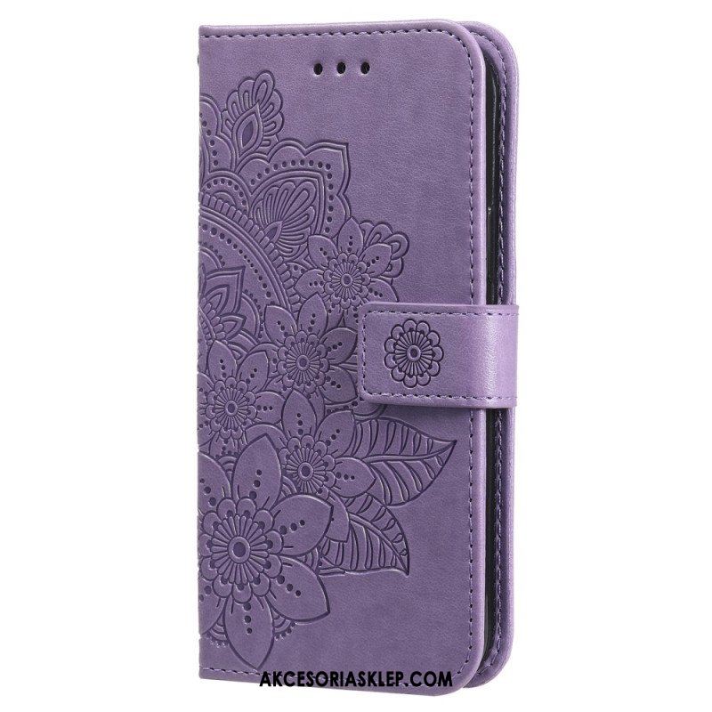 Etui Folio do Xiaomi Redmi Note 12 Pro Plus z Łańcuch Mandala Kwiatowa Na Pasku