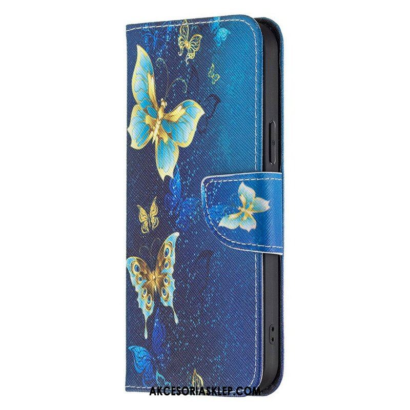 Etui Folio do iPhone 13 Pro Max Niesamowite Motyle