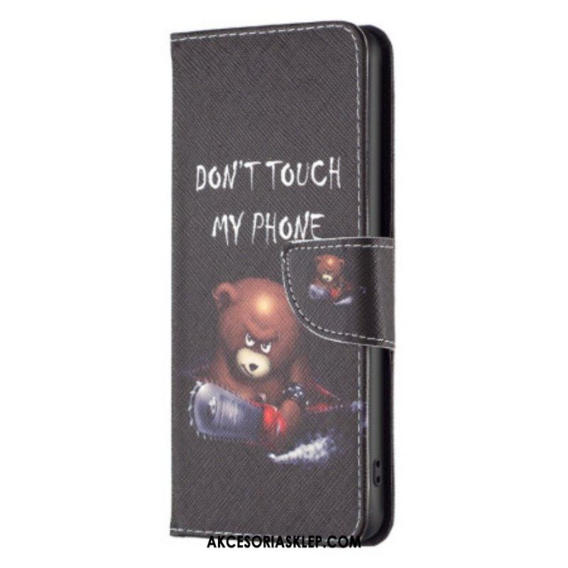 Etui Folio do iPhone 14 Pro Niebezpieczny Niedźwiedź