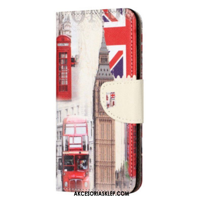 Etui Folio do iPhone 15 Plus Życie W Londynie