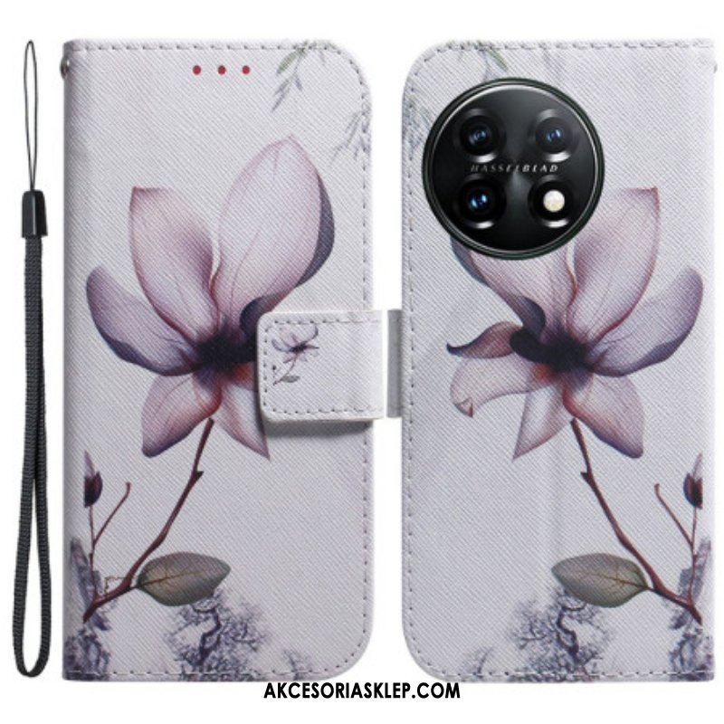 Etui Na Telefon Pokrowce do OnePlus 11 5G Kwiat Zgaszony Róż