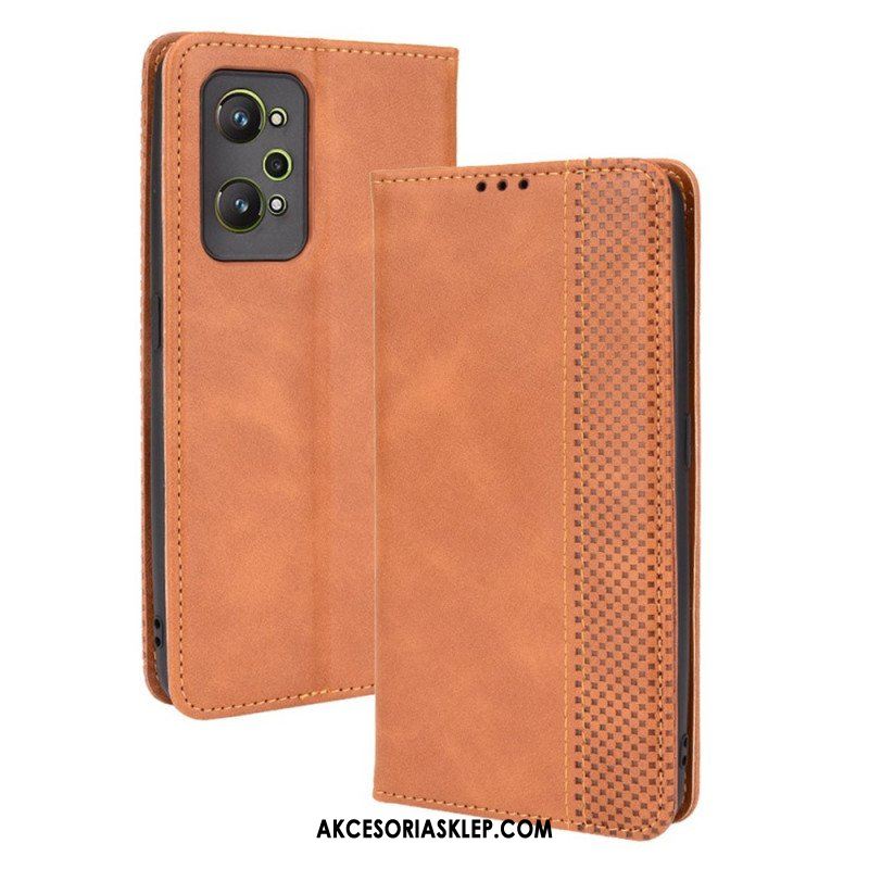 Etui Na Telefon do Realme GT Neo 3T / Neo 2 Etui Folio Stylizowany Efekt Skóry W Stylu Vintage