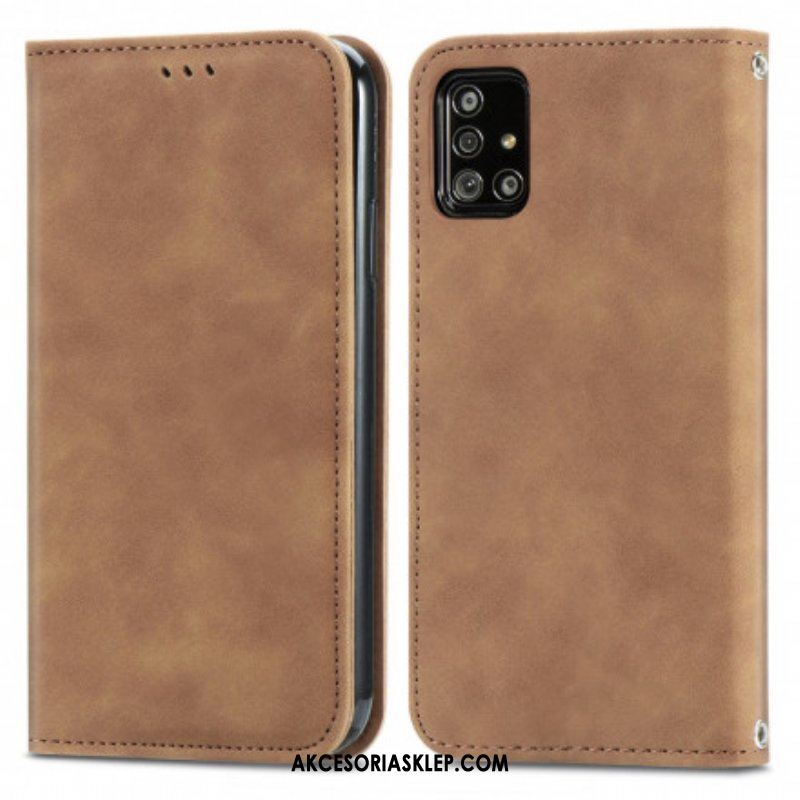 Etui Na Telefon do Samsung Galaxy A51 5G Etui Folio Sztuczna Skóra W Stylu Vintage