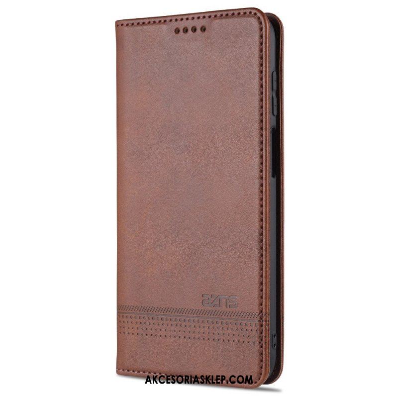 Etui Na Telefon do Samsung Galaxy M32 Etui Folio Stylizacja Skóry Azns